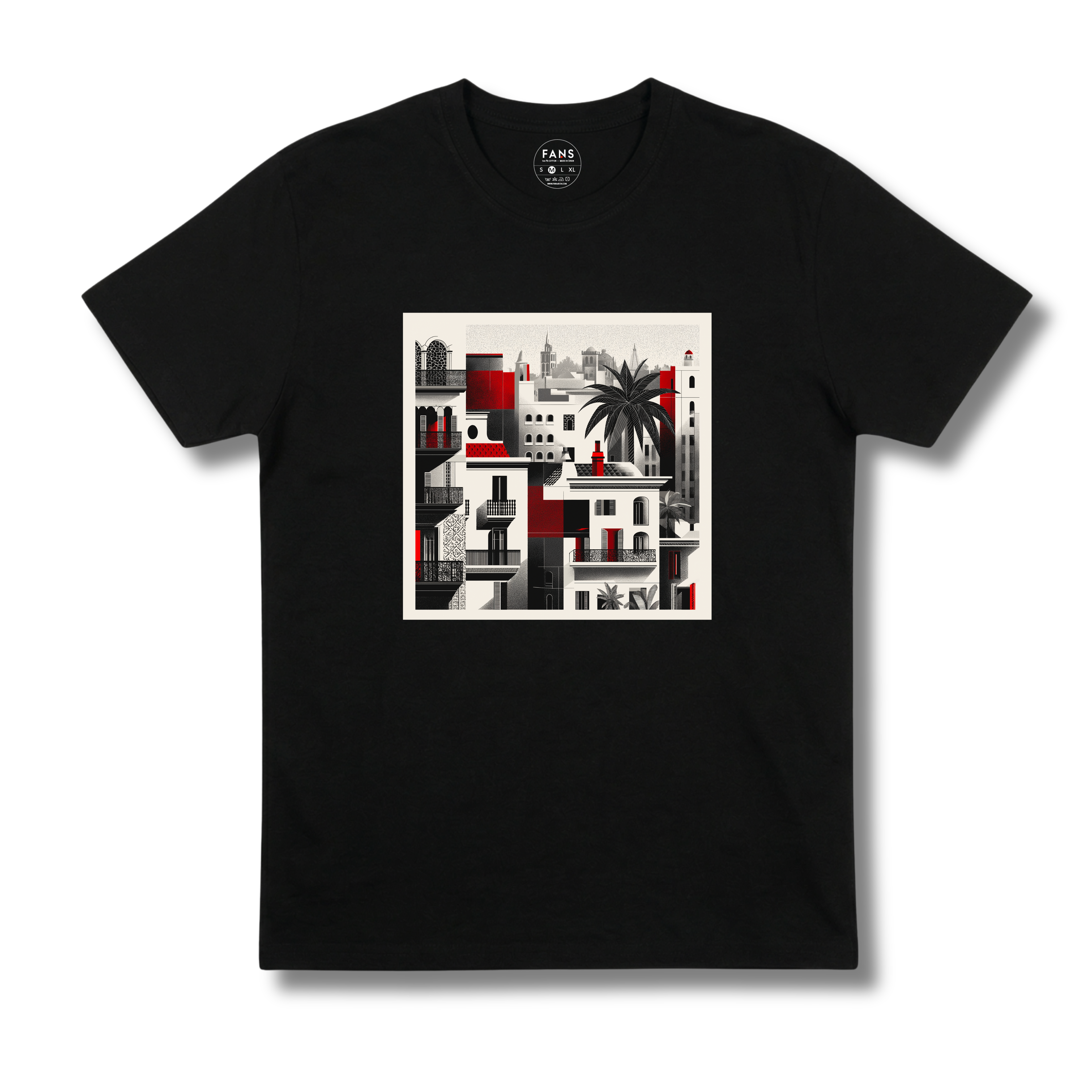 El Gótico 1 - T-shirt (White, Gray & Black)