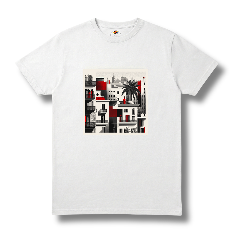 El Gótico 1 - T-shirt (White, Gray & Black)