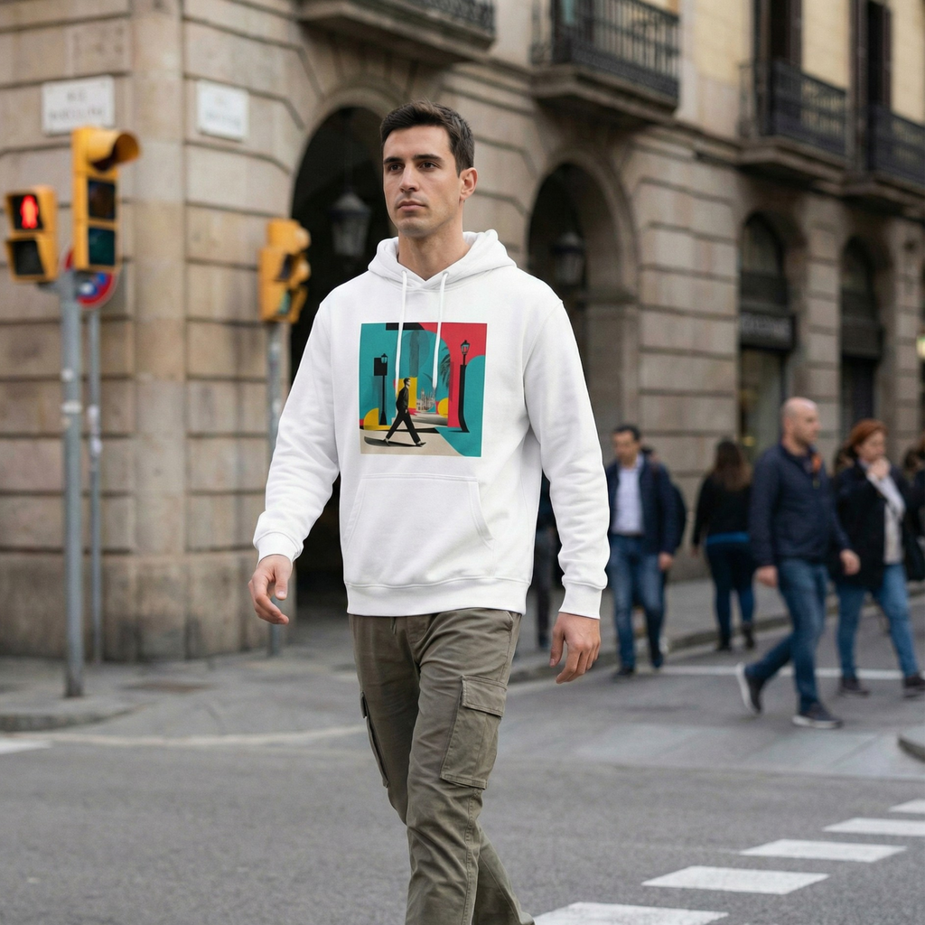 Neon Walker - Hoodie (White & Black)