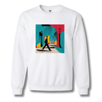 Neon Walker - Crewneck Sweatshirt (White & Black)