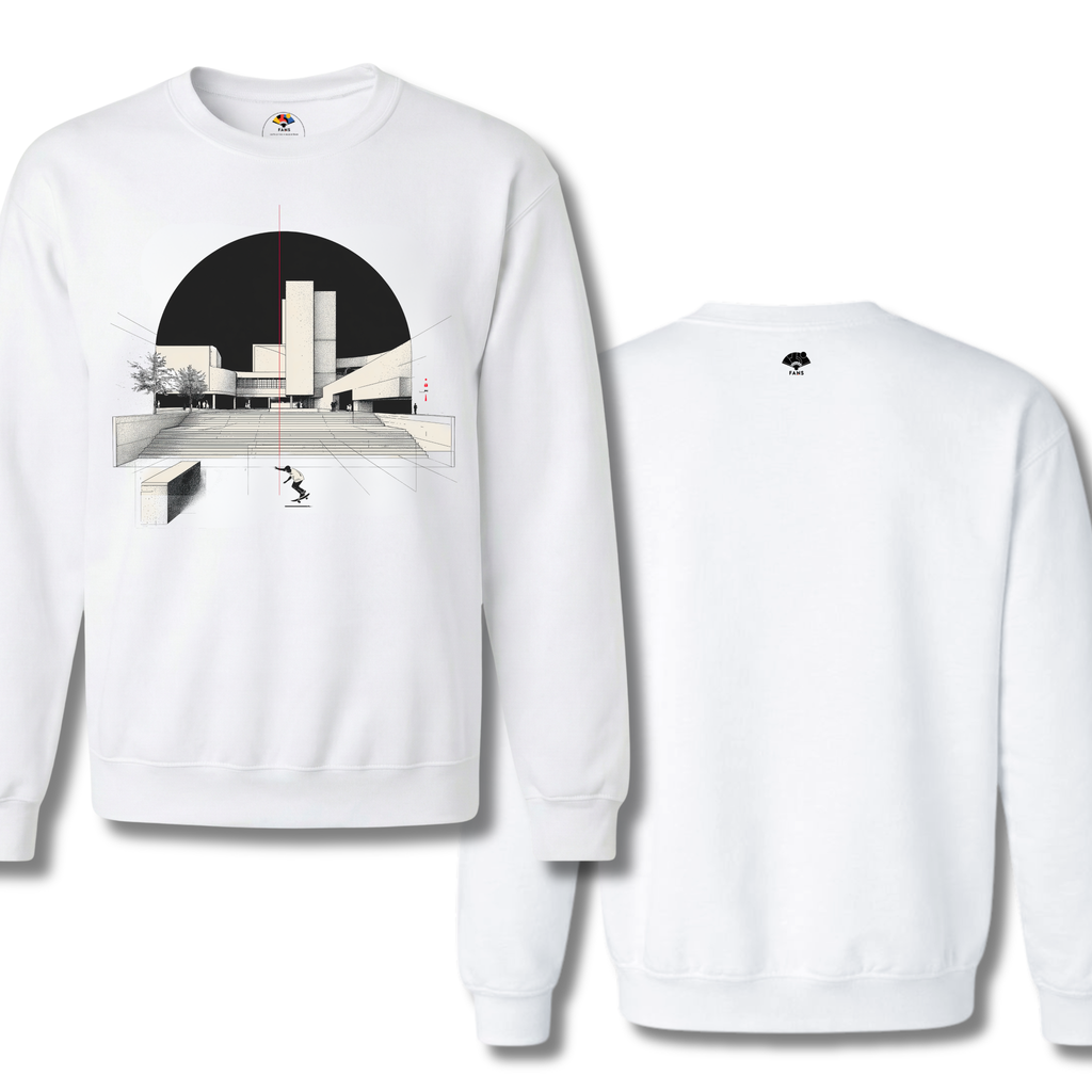 Skater Diurno - Crewneck Sweatshirt (White)