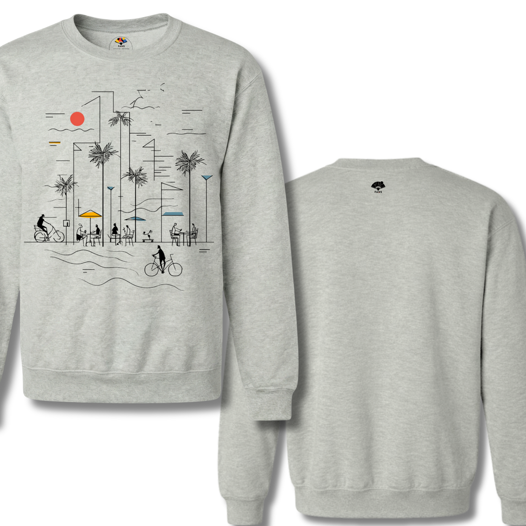 La Playa - Crewneck Sweatshirt (White & Gray)