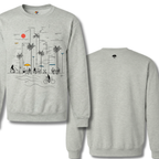 La Playa - Crewneck Sweatshirt (White & Gray)