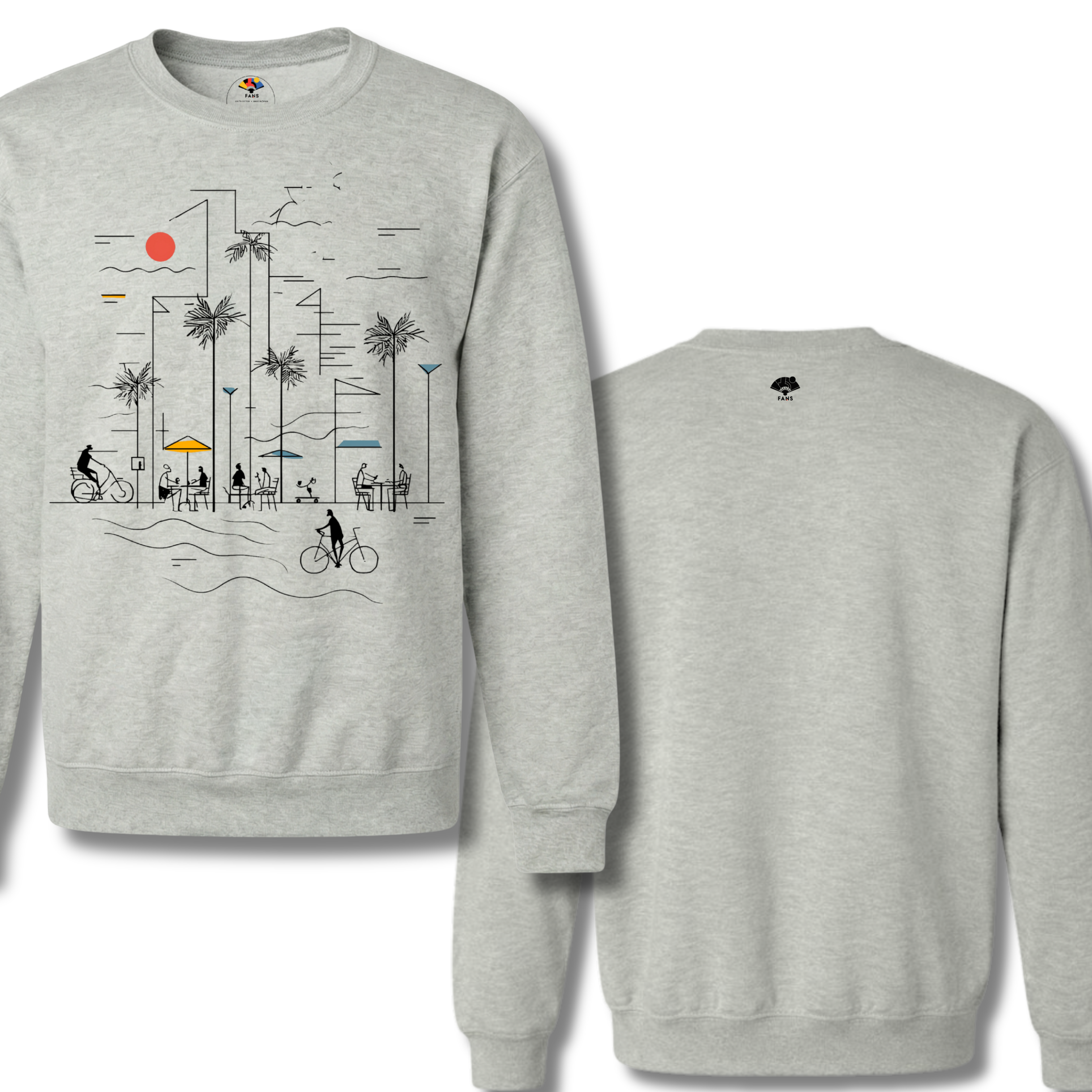 La Playa - Crewneck Sweatshirt (White & Gray)