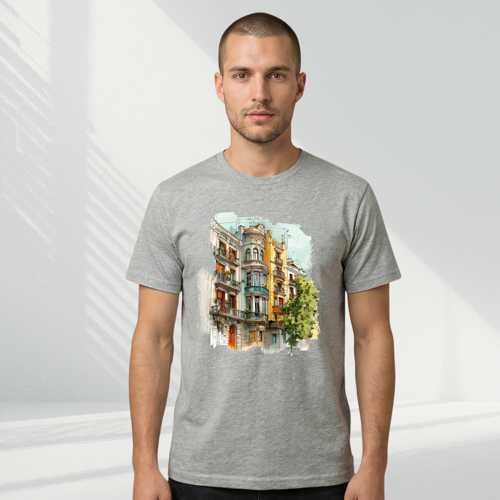 El Barrio - T-shirt (White, Gray)