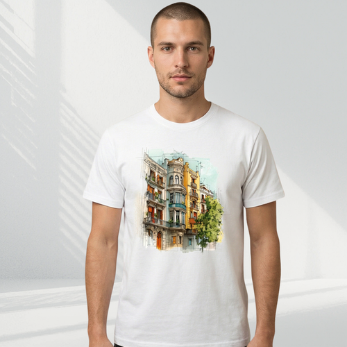 El Barrio - T-shirt (White, Gray)