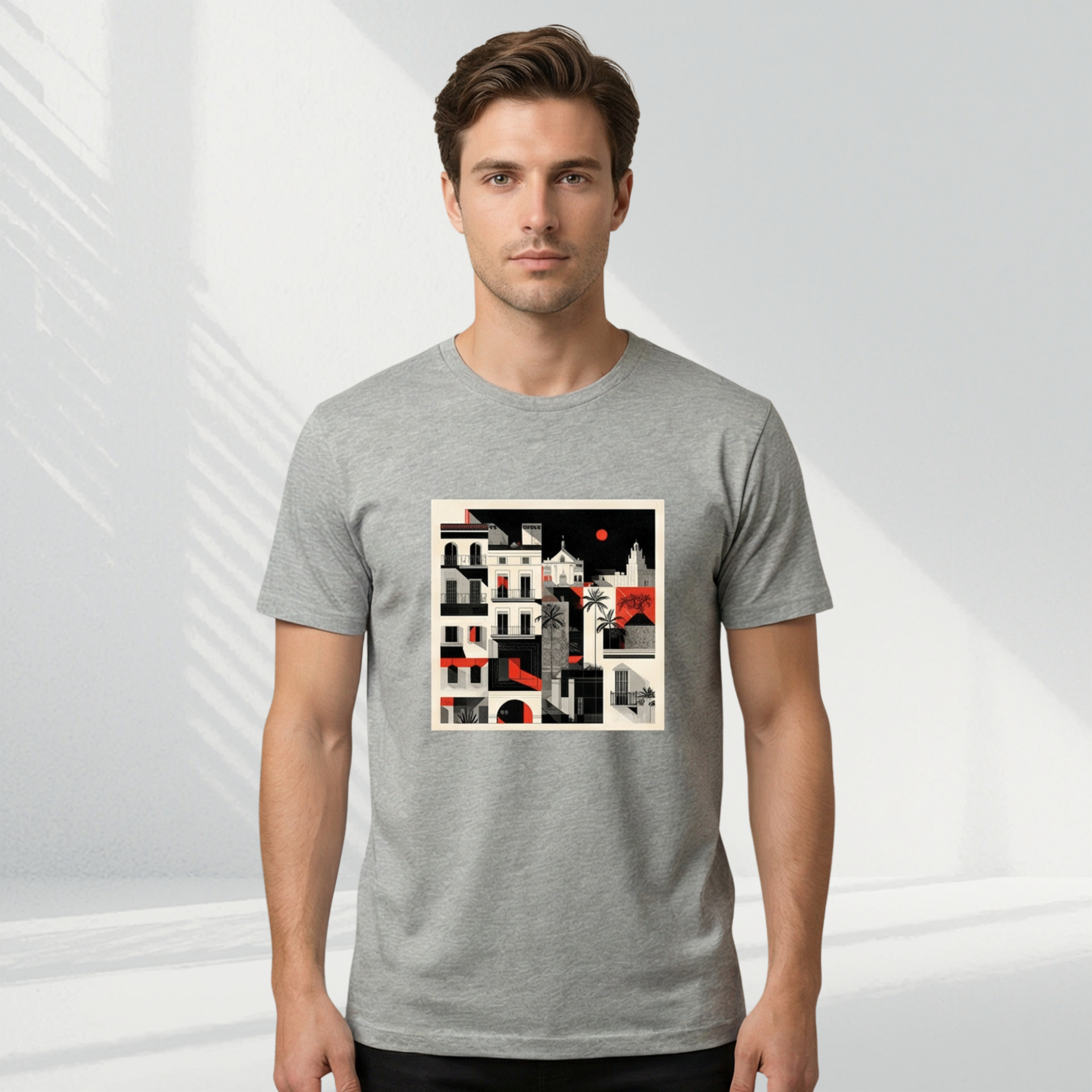 El Gótico 2 - T-shirt (White, Gray & Black)