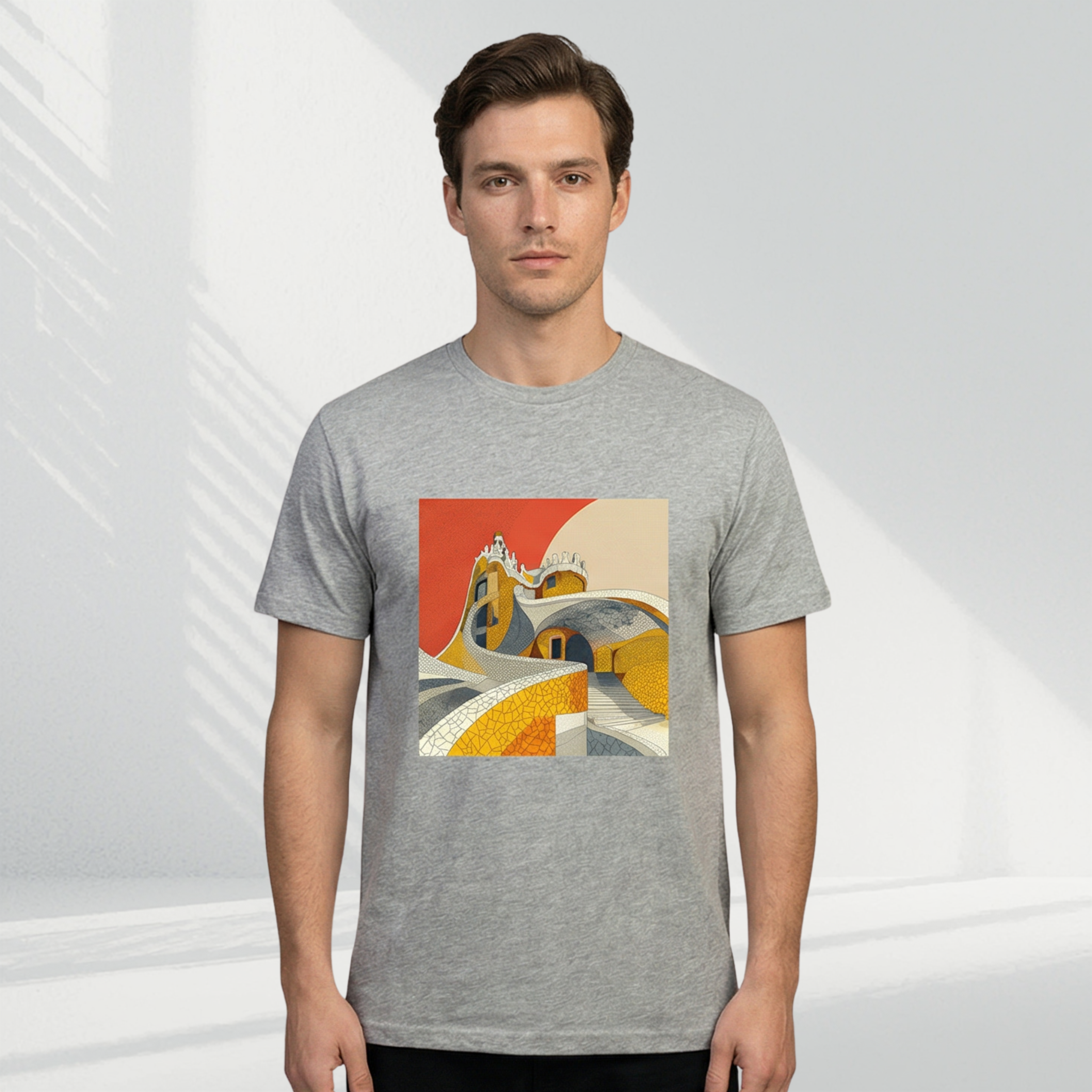 Gaudi 1 - T-shirt (White & Gray)