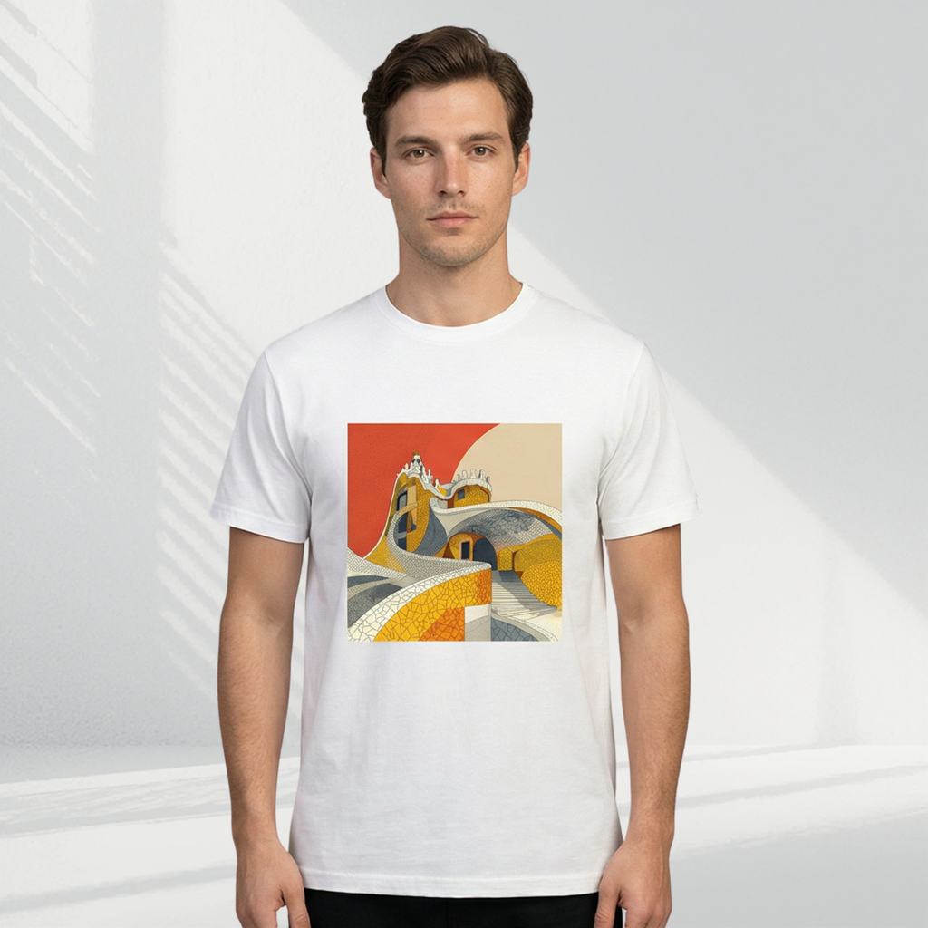 Gaudi 1 - T-shirt (White & Gray)