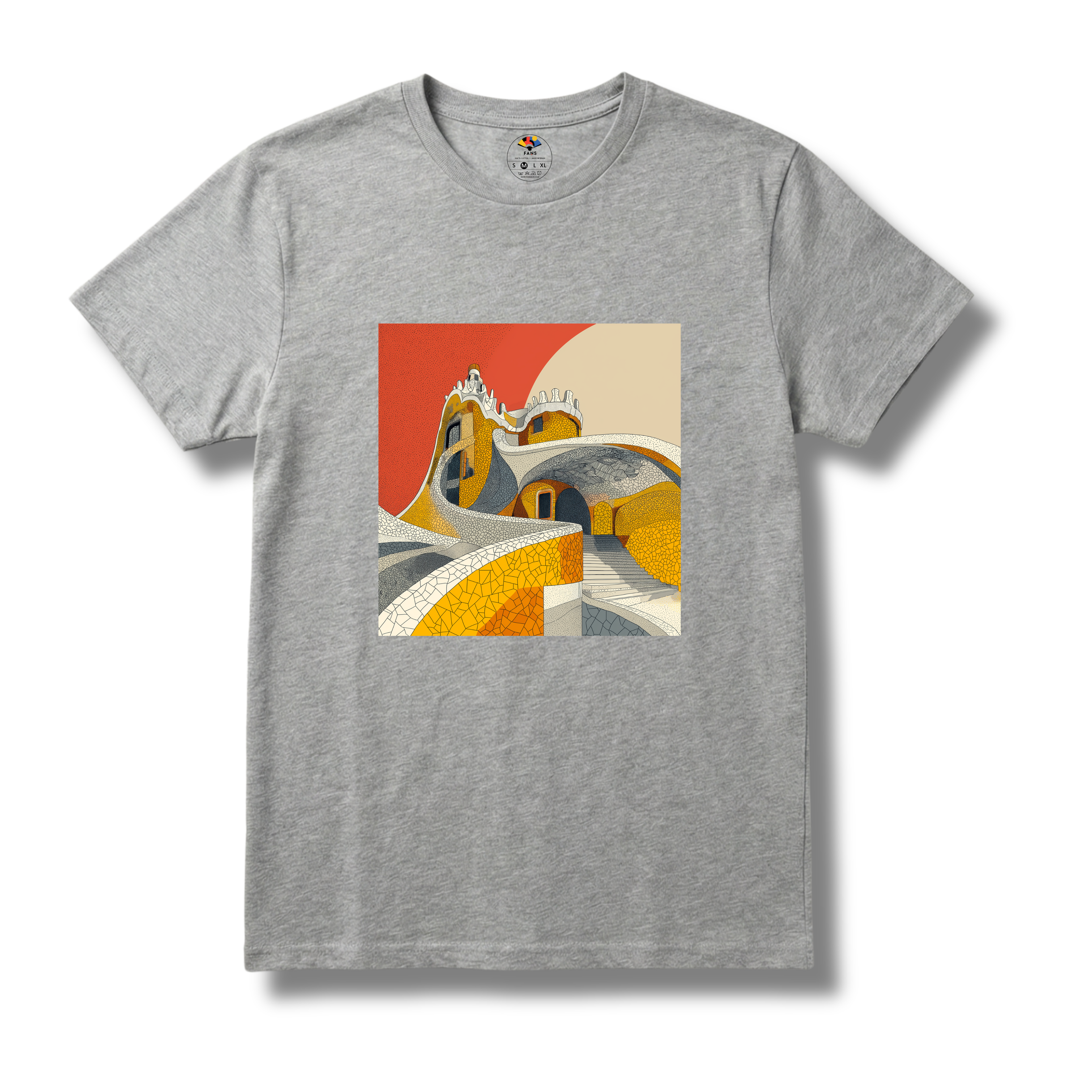Gaudi 1 - T-shirt (White & Gray)