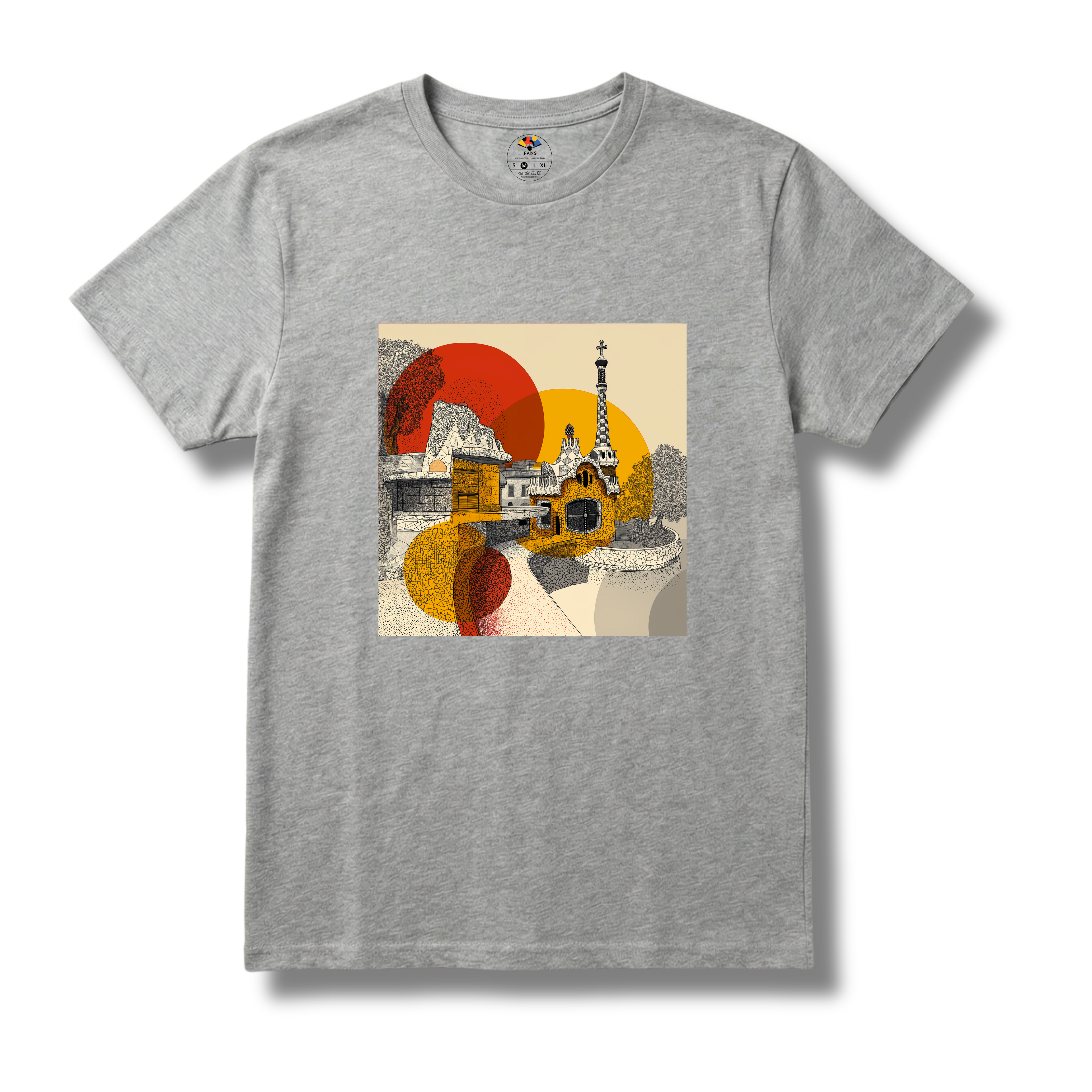 Gaudi 2 - T-shirt (White & Gray)