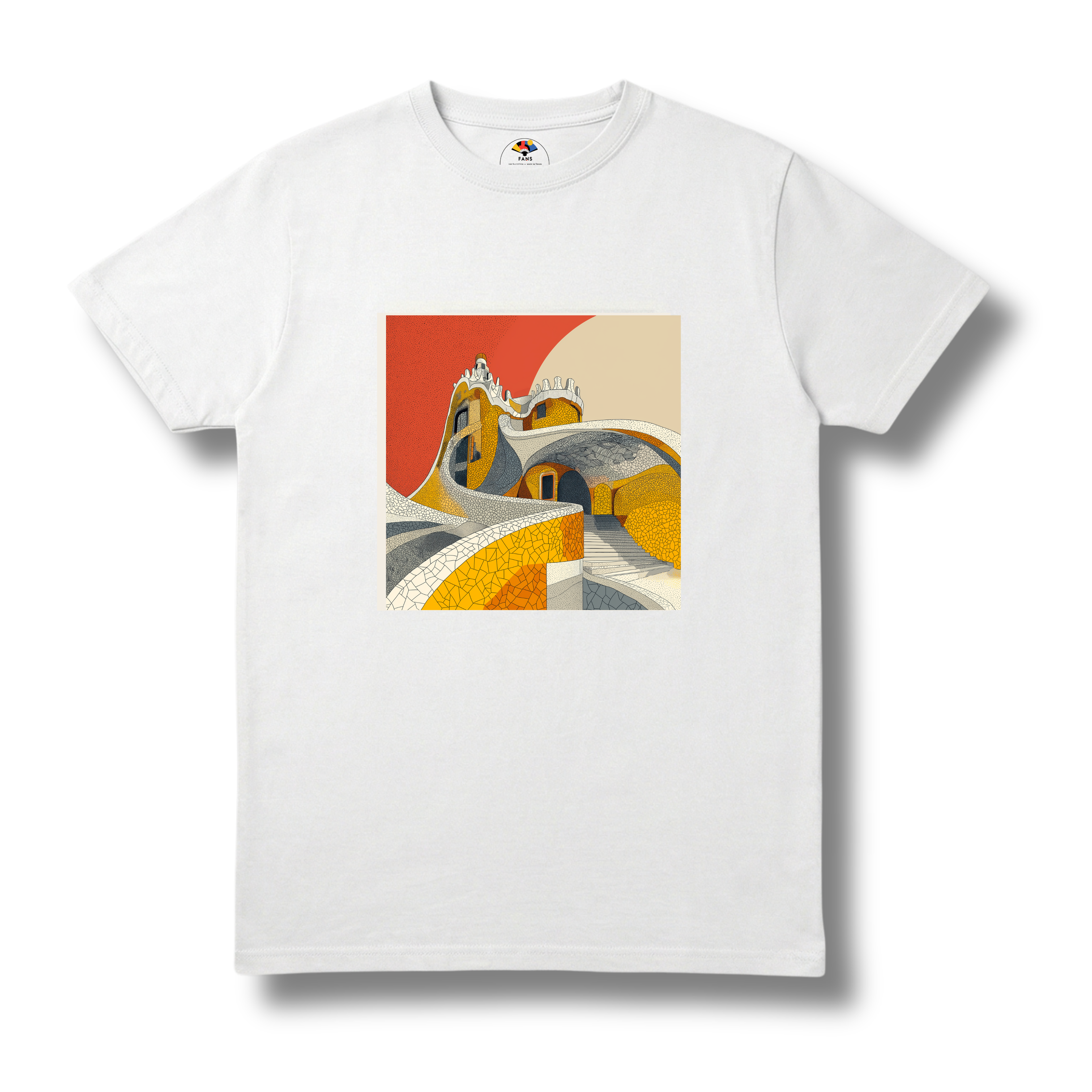 Gaudi 1 - T-shirt (White & Gray)