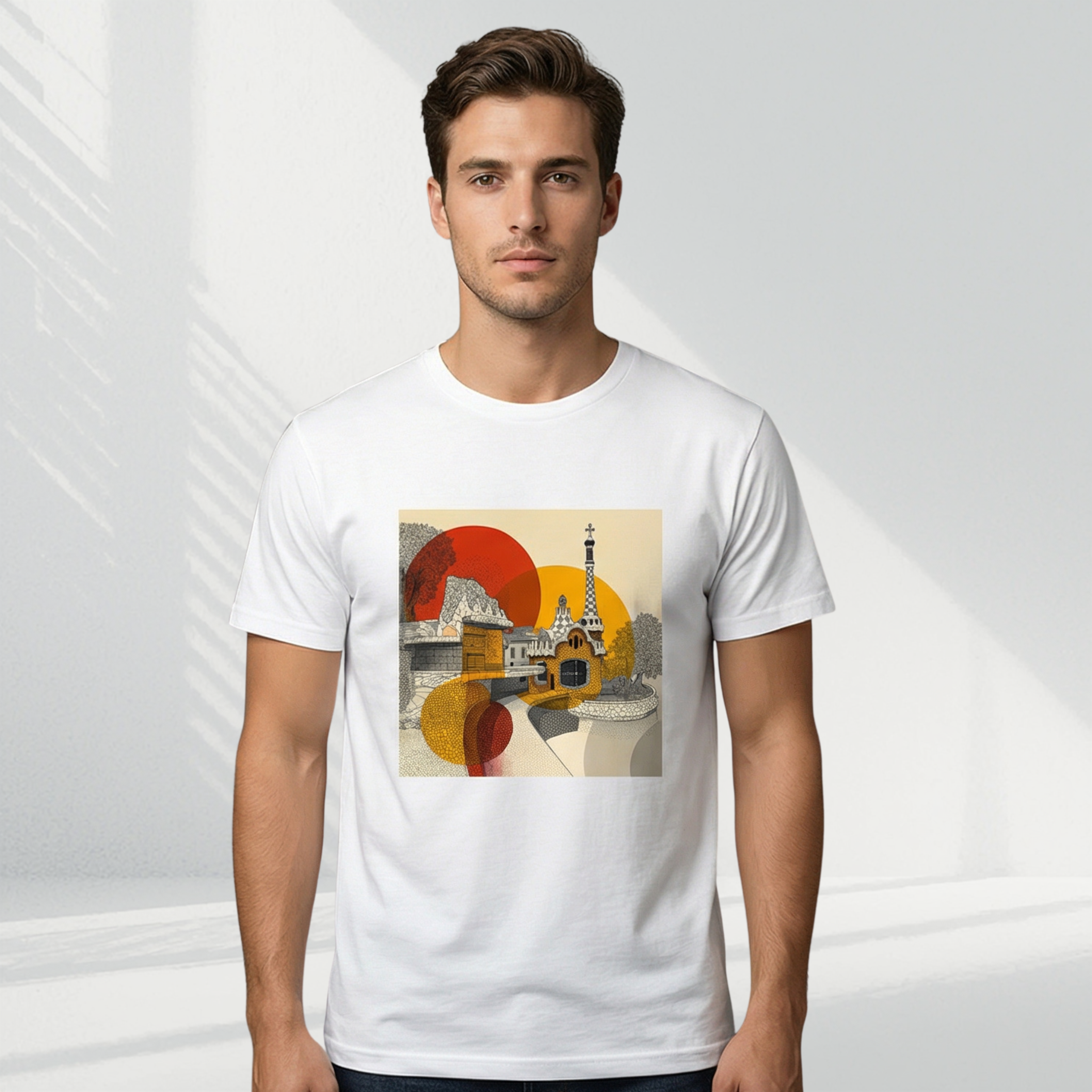 Gaudi 2 - T-shirt (White & Gray)