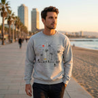 La Playa - Crewneck Sweatshirt (White & Gray)
