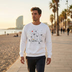 La Playa - Crewneck Sweatshirt (White & Gray)