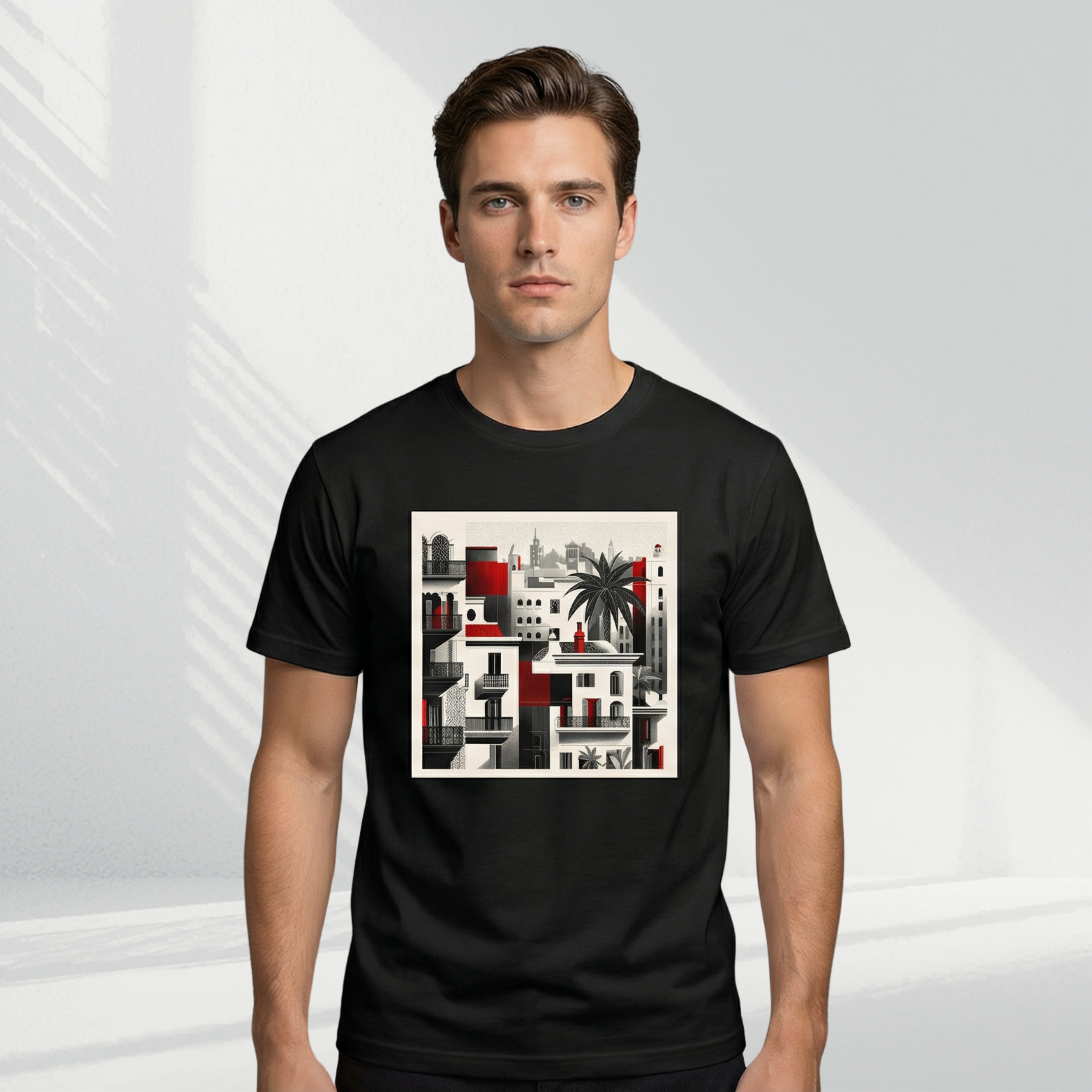 El Gótico 1 - T-shirt (White, Gray & Black)