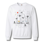 La Playa - Crewneck Sweatshirt (White & Gray)