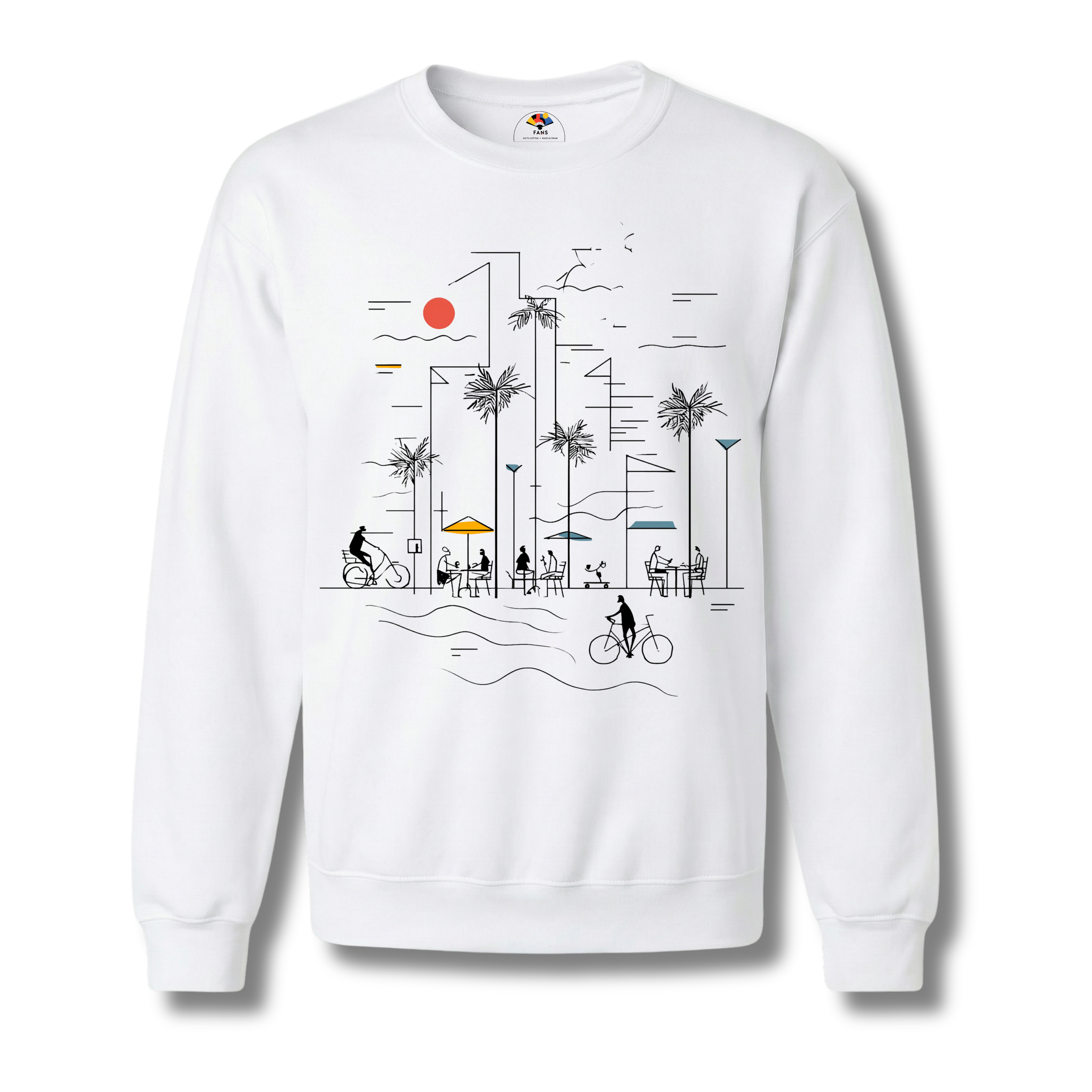 La Playa - Crewneck Sweatshirt (White & Gray)