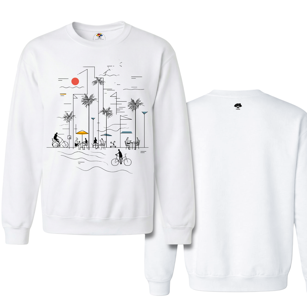La Playa - Crewneck Sweatshirt (White & Gray)