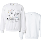 La Playa - Crewneck Sweatshirt (White & Gray)