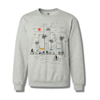 La Playa - Crewneck Sweatshirt (White & Gray)