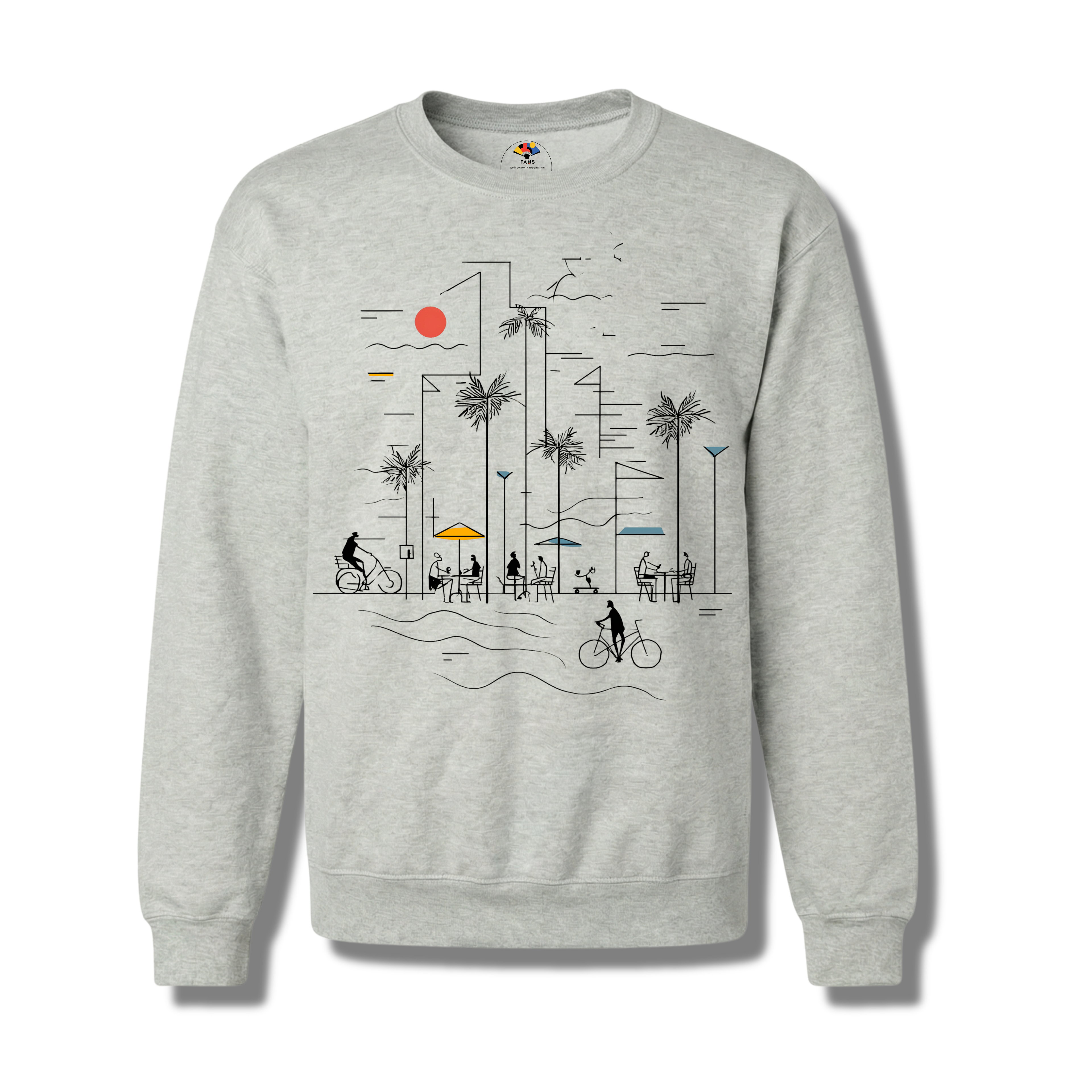 La Playa - Crewneck Sweatshirt (White & Gray)