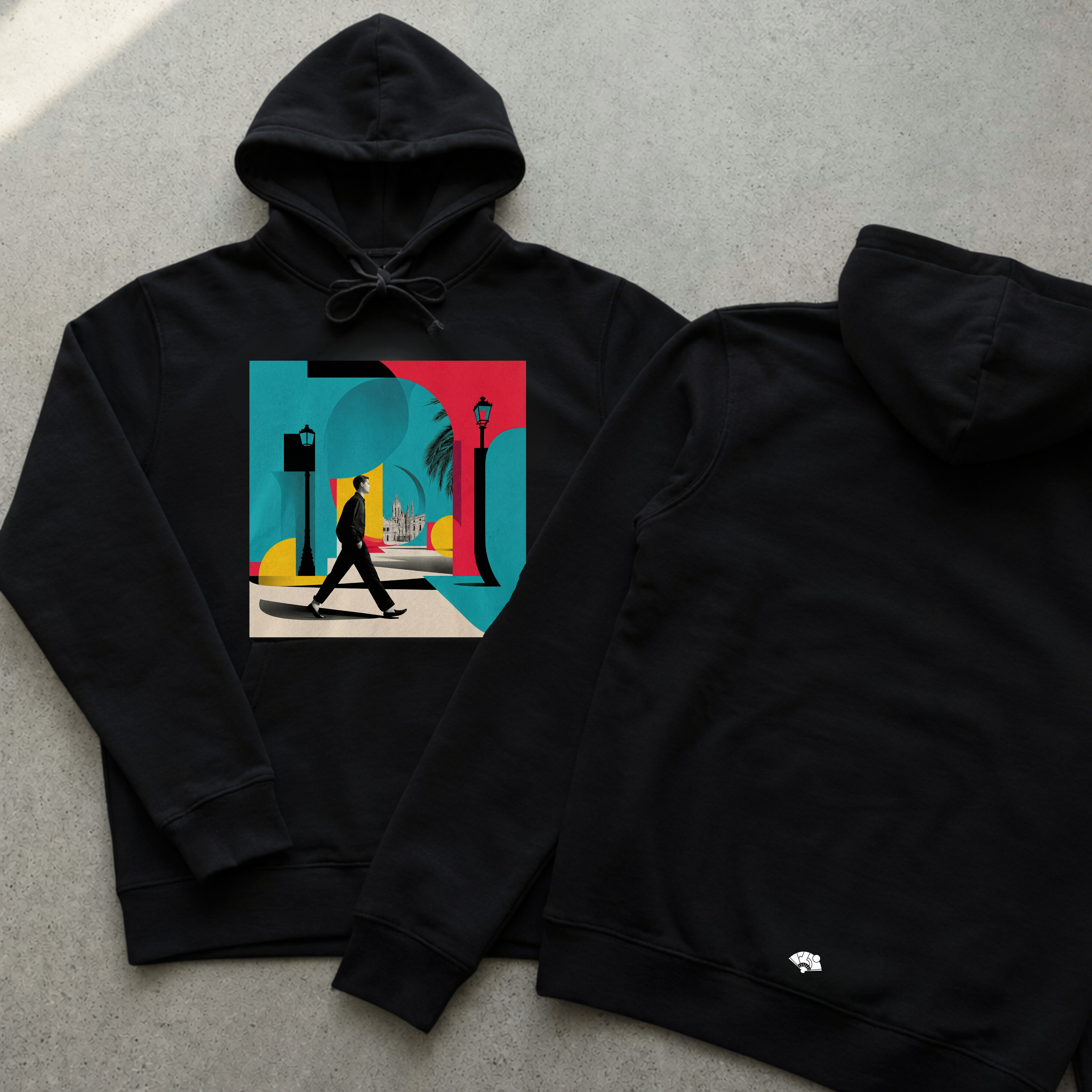 Neon Walker - Hoodie (White & Black)