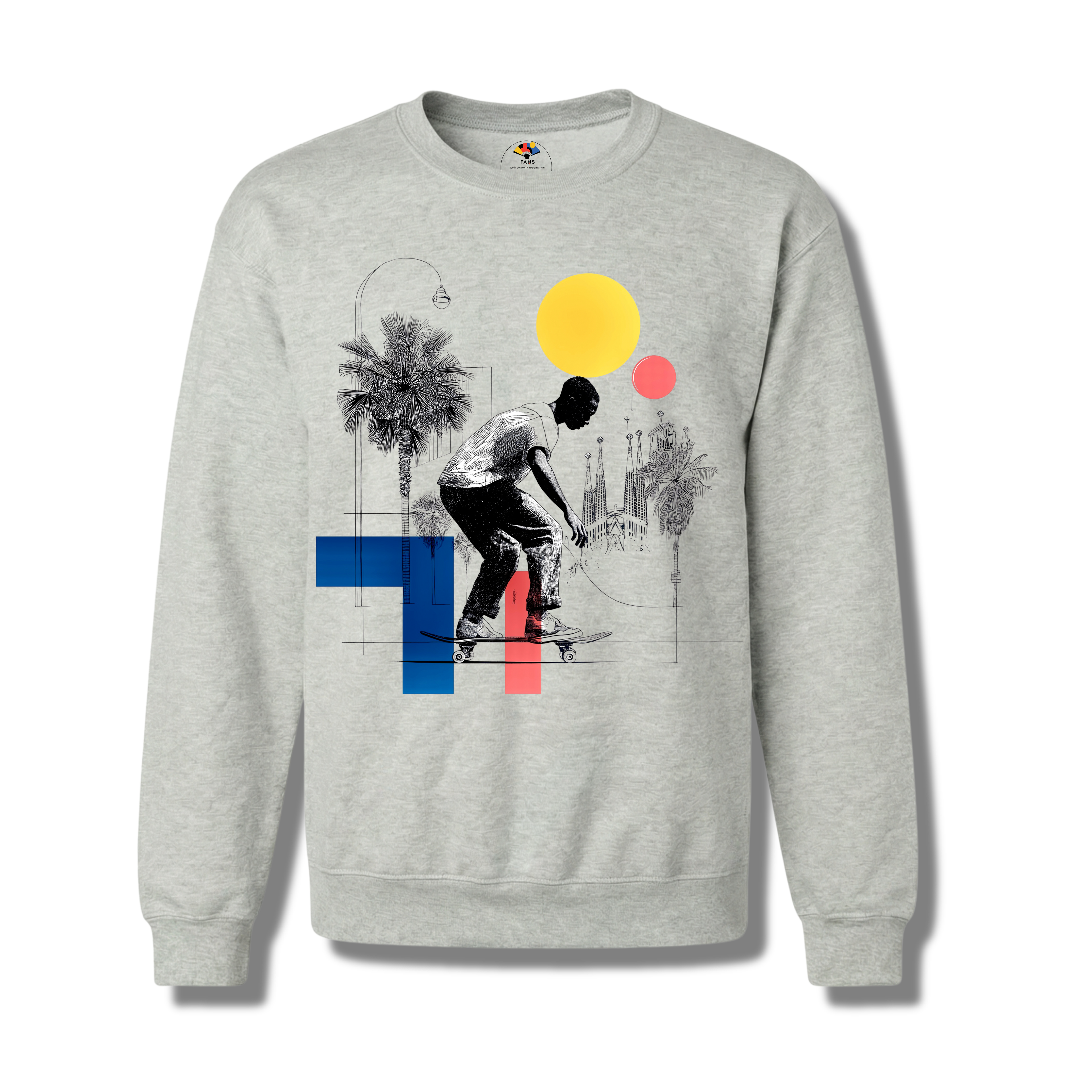 El Pasajero - Crewneck Sweatshirt - (White & Gray)